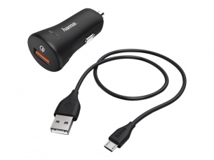  | Hama Prime Line Car Charger Set - Auto-Netzteil - 19.5 Watt - 3 A - QC 3.0 (USB)