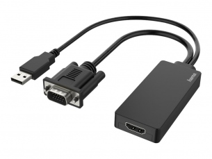  | Hama Adapterkabel - USB, HD-15 (VGA) mnnlich zu HDMI weiblich