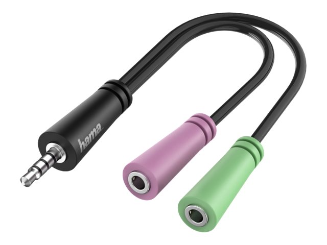 Hama Audio-Adapter - 4-poliger Mini-Stecker mnnlich zu mini-phone stereo 3.5 mm weiblich
