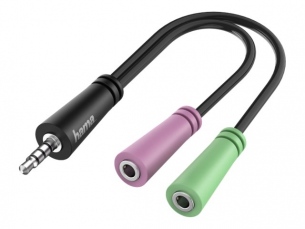  | Hama Audio-Adapter - 4-poliger Mini-Stecker männlich zu Stereo Mini-Klinkenstecker weiblich