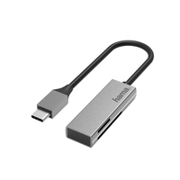  | Hama USB-Kartenleser, USB-C, USB 3.0, SD/microSD, Alu