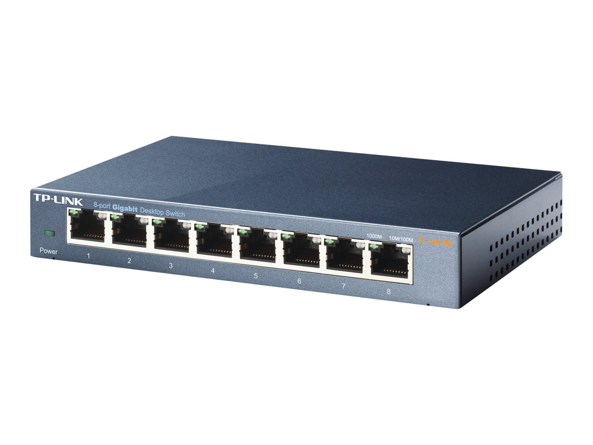 TP-LINK Switch 8x GE TL-SG108 Metall Gehuse - Switch - 1 Gbps
