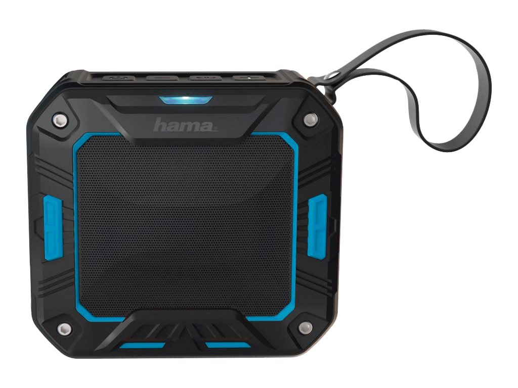 Hama Mobiler Bluetooth-Lautsprecher "Rockman-S", Schwarz/Blau