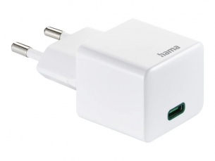  | Hama Schnellladegeraet USB-C PD/Qualcomm Mini-Ladegeraet 20 W Weiß - Schnellladegerät