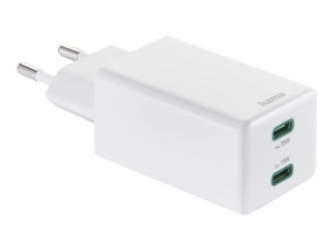  | Hama Netzteil - 35 Watt - 3 A - PD, QC 2.0, QC 3.0 - 2 Ausgabeanschlussstellen (24 pin USB-C)