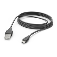 Hama 00201588 - 3 m - USB A - Micro-USB B - USB 2.0 - 480 Mbit/s - Schwarz