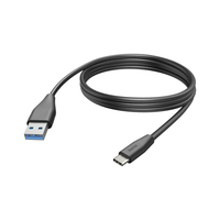 Hama 00201597 - 3 m - USB C - USB A - USB 2.0 - 480 Mbit/s - Schwarz