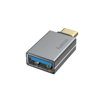  | Hama USB-OTG-Adapter, USB-C-Stecker - USB-Buchse, USB 3.2 Gen1, 5 Gbit/s, Alu