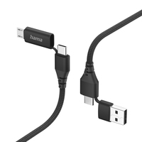  | Hama 00201537 - 1,5 m - USB A/USB C - USB C/Micro-USB B - USB 2.0 - 0,48 Gbit/s - Schwarz