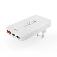  | Hama Schnellladegert 2x USB-C 1x USB-A flaches Mini-Ladegert PD 65 W - Schnellladegert