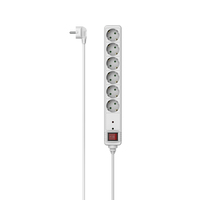  | Hama 00223152 - 6 AC-Ausgnge - 1,4 m - Kabelgebunden - Wei - 3680 W - 250 V