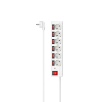  | Hama 00223157 - 6 AC-Ausgnge - 1,4 m - Kabelgebunden - Wei - 3680 W