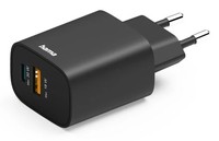 | Hama Schnellladegeraet 1x USB-A USB-C PD Schwarz - 30.000 W - USB Typ C