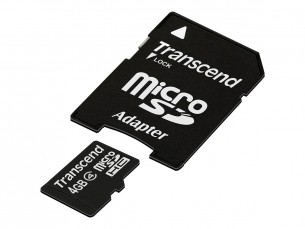  | Transcend Flash-Speicherkarte (microSDHC/SD-Adapter inbegriffen)