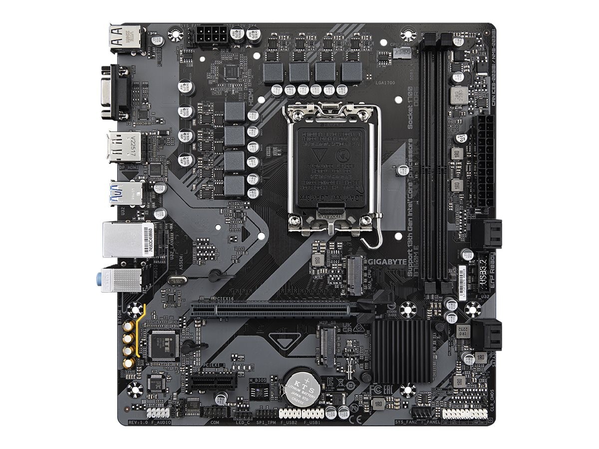 Gigabyte B760M E - 1.0 - Motherboard - micro ATX - LGA1700-Sockel - B760 Chipsatz - USB 3.2 Gen 1 - Gigabit LAN - Onboard-Grafik (CPU erforderlich)