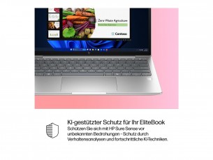  | HP EliteBook 6 G1i Notebook AI - 177-Grad Scharnierdesign - Intel Core Ultra 5 225U / 1.5 GHz - Win 11 Pro - Intel Graphics - 16 GB RAM - 512 GB SSD NVMe - 33.8 cm (13.3