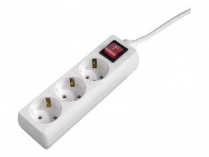  | Hama 3-Socket Multiple Socket Outlet with Switch and Childproof Lock