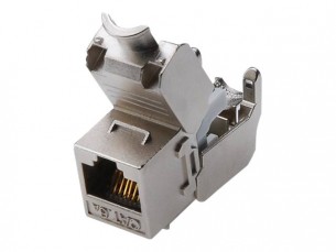  | DIGITUS CAT 6A Keystone Modul, geschirmt, werkzeugfreier Montageanschluss