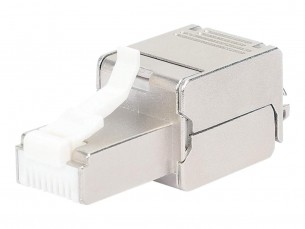  | Intellinet Modular Plug Cat6a 10G Shielded Toolless RJ45 Modular Field Termination Plug, For Easy and Quick High-quality Cable Assembly in the Field, STP, for Solid & Stranded Wire, Gold-plated Contac
