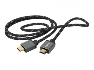  | Hama Prime Line - Ultra High Speed - HDMI-Kabel mit Ethernet - HDMI männlich zu HDMI männlich - 2 m - abgeschirmt - Grauschwarz - Support von 4K 120 Hz, unterstützt 8K 60 Hz (7680 x 4320)