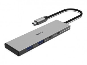 | Hama Essential Line - Hub - 10 Gbps, PD, aluminum - 2 x USB 3.2 Gen 2 + 1 x USB-C 3.2 Gen 2 + 1 x USB-C 3.2 Gen 2 (Stromversorgung)