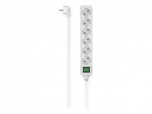  | Hama Steckdosenleiste - mit Switch - Wechselstrom 250 V - Eingabe, Eingang power CEE 7/7 - Ausgangsanschlüsse: 6 (power CEE 7/3)