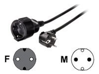  | Hama Profi - Spannungsversorgungs-Verlängerungskabel - power CEE 7/7 (W)