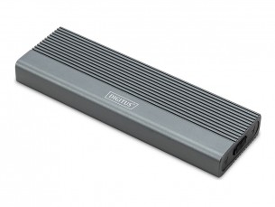 | DIGITUS USB M.2 Festplattengehäuse, SSD, extern, NVMe + SATA, 10Gbps (NVMe) 6 Gbps (SATA),USB3.1 Gen2, Aluminium, werkzeugfrei
