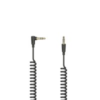 | Hama Spiralkabel Flexi-Slim, 3,5-mm-Klinken-St. 90° - Stecker, Stereo, 1,5 m