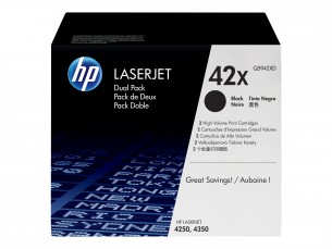  | HP 42X - 2er-Pack - Hohe Ergiebigkeit - Schwarz - original - LaserJet - Tonerpatrone (Q5942XD)