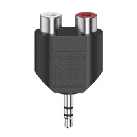  | Hama Audio-Kurzadapter, 3,5-mm-Klinken-Stecker Stereo - 2x Cinch-Kupplung