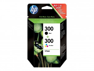 | HP 300 - 2er-Pack - Schwarz, Farbe (Cyan, Magenta, Gelb)