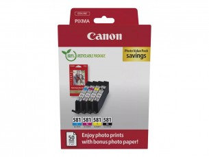  | Canon CLI-581 C/M/Y/BK Photo Value Pack - 4er-Pack