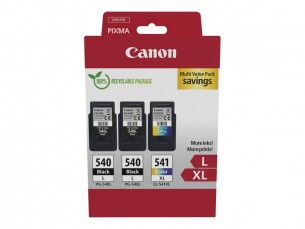  | Canon 540L x2/CL-541XL Multipack - 3er-Pack - Hohe Ergiebigkeit - Schwarz, Farbe (Cyan, Magenta, Gelb)