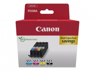  | Canon CLI-551 BK/C/M/Y Multipack - 4er-Pack