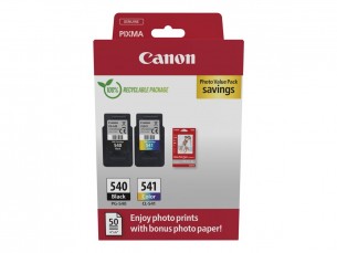 | Canon PG-540/CL-541 Photo Paper Value Pack - 2er-Pack - Schwarz, Farbe (Cyan, Magenta, Gelb)