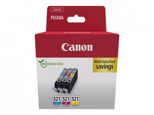  | Canon CLI-521 C/M/Y Multi pack - 3er-Pack - 9