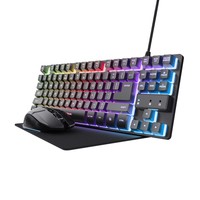  | Trust GXT 794 Tastatur Maus enthalten Gaming USB Deutsch Schwarz 25393 - Maus - 4.800 dpi