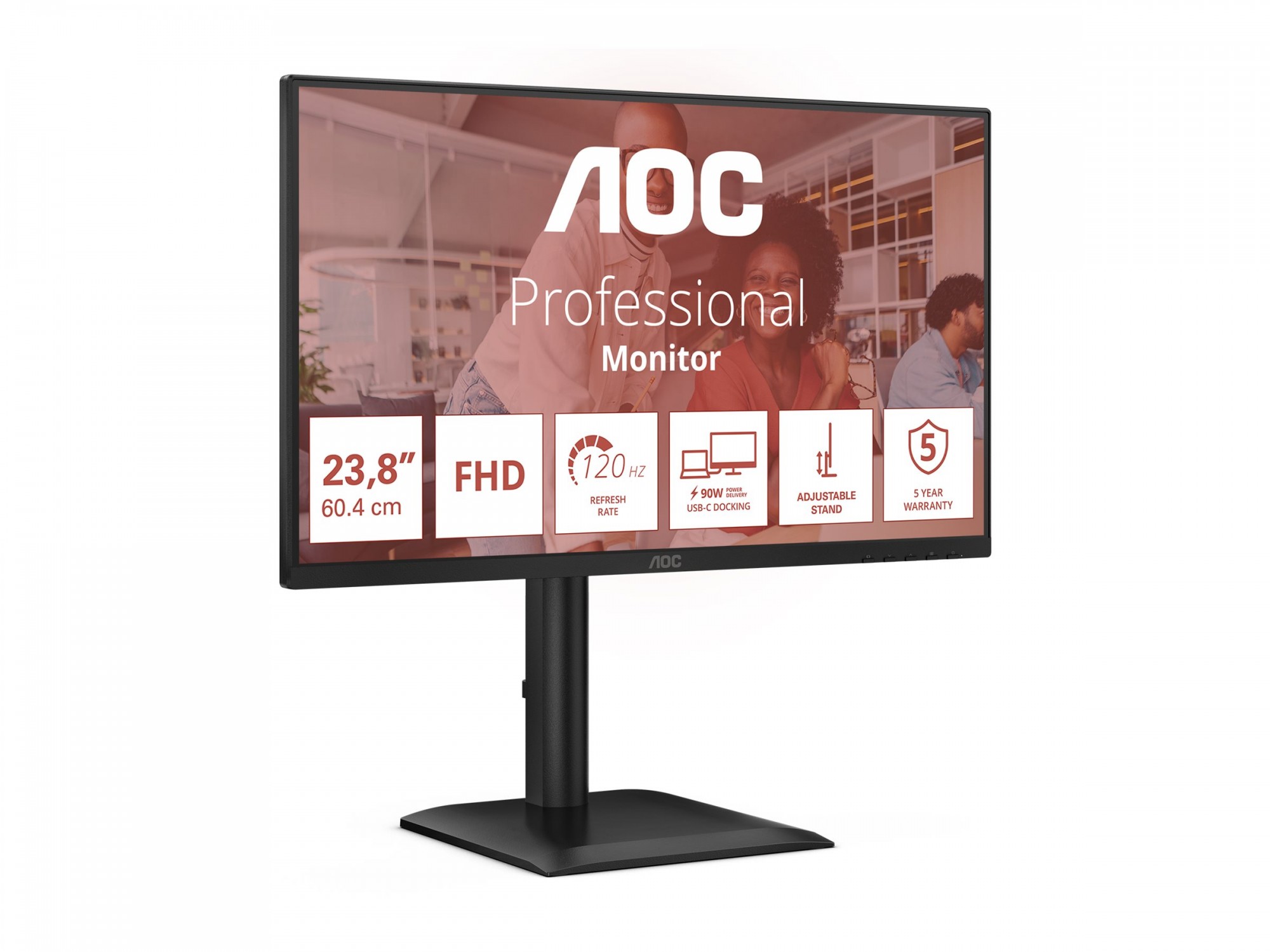 AOC 24E4CV - LED-Monitor - 61 cm (24") (23.8" sichtbar) - 1920 x 1080 Full HD (1080p)
