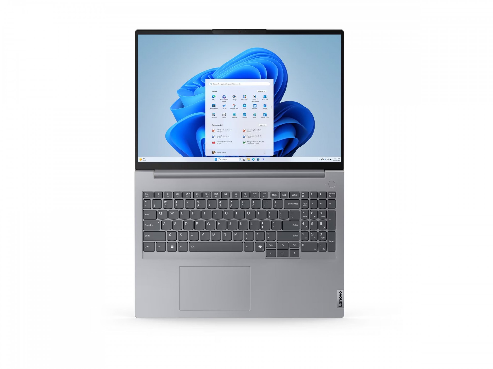 Lenovo ThinkBook 16 G7 ARP 21MW - 180°-Scharnierdesign - AMD Ryzen 5 7535HS / 3.3 GHz - Win 11 Pro - Radeon 660M - 32 GB RAM - 512 GB SSD NVMe - 40.6 cm (16")