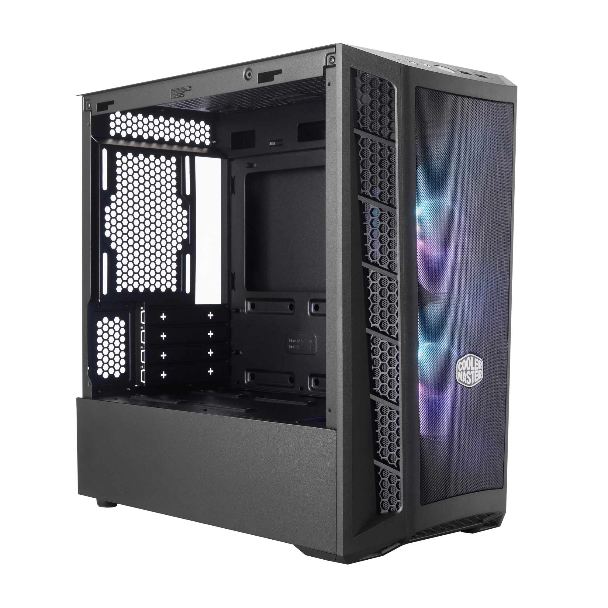 Cooler Master MasterBox MB311L ARGB - Tower - micro ATX - Seitenteil mit Fenster (gehrtetes Glas)