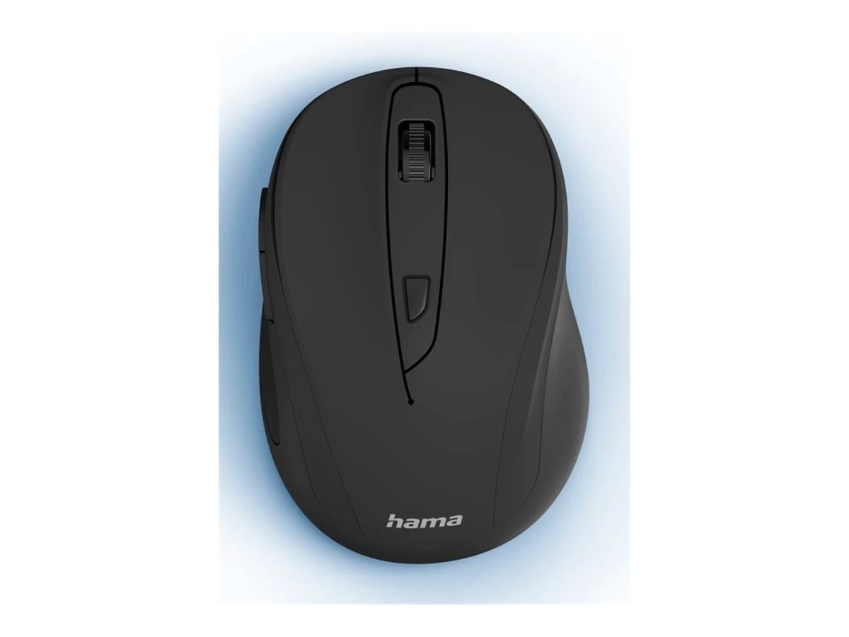 Hama MW-400 V2 - Maus - ergonomisch - Für Rechtshänder - optisch - 6 Tasten - kabellos - 2.4 GHz, RF - kabelloser Empfänger (USB)