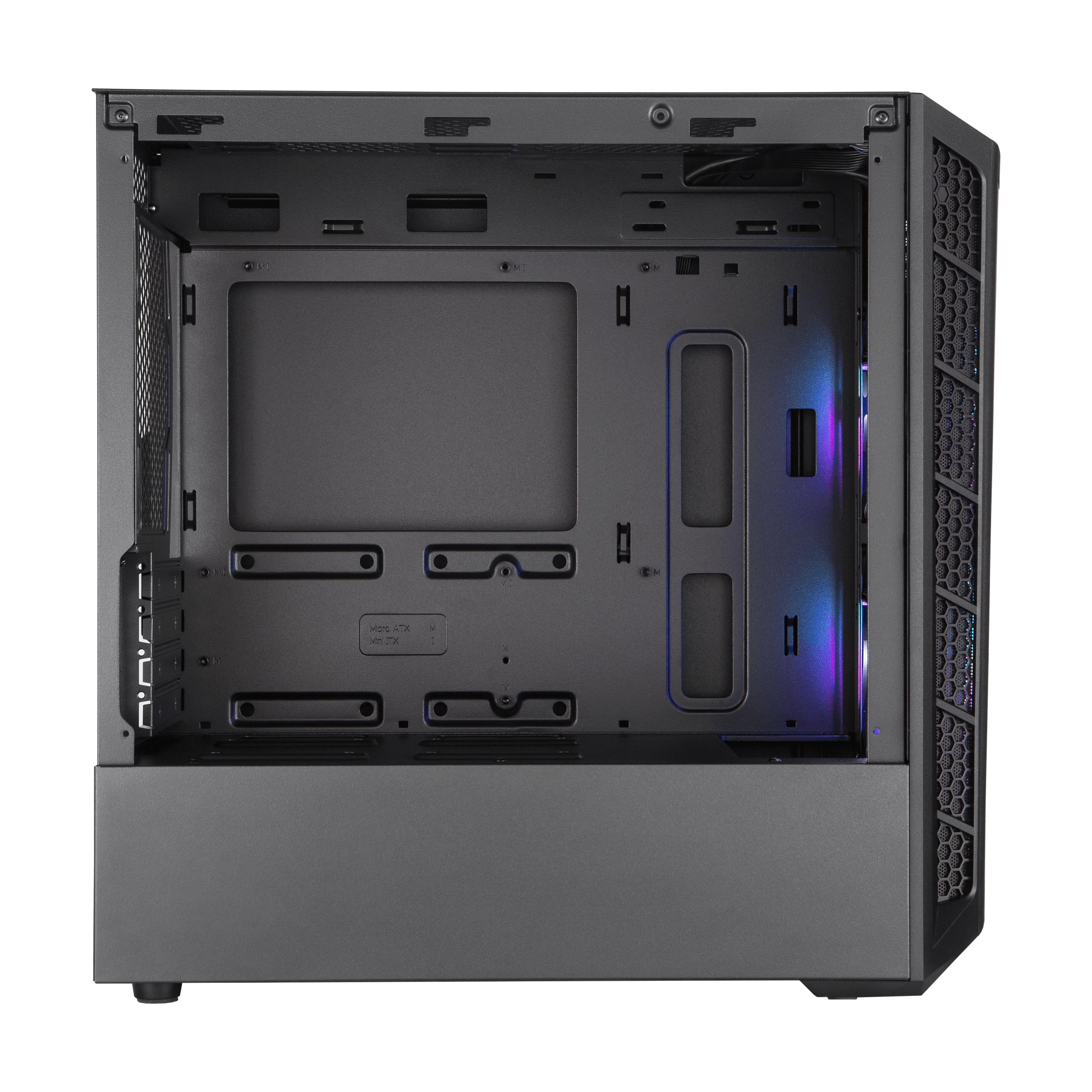 Cooler Master MasterBox MB311L ARGB - Tower - micro ATX - Seitenteil mit Fenster (gehrtetes Glas)
