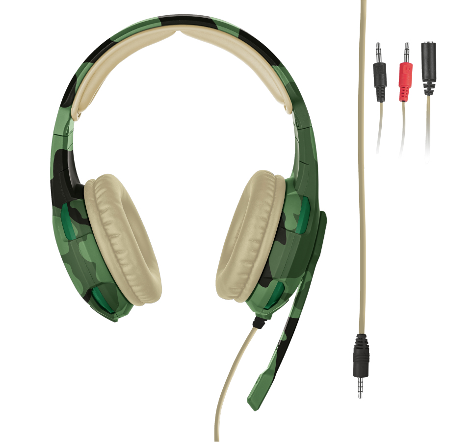 Trust GXT 310C Radius Gaming-Headset, jungle camo